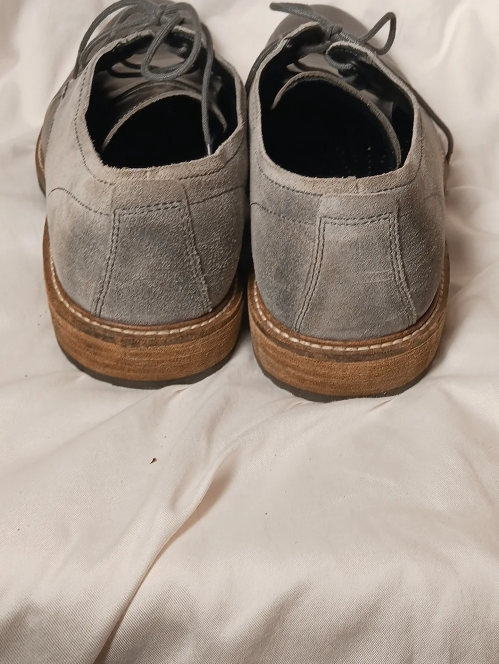 Ecco Men's Two-Tone Gray Leather & Suede Lace-Up Derby Shoes